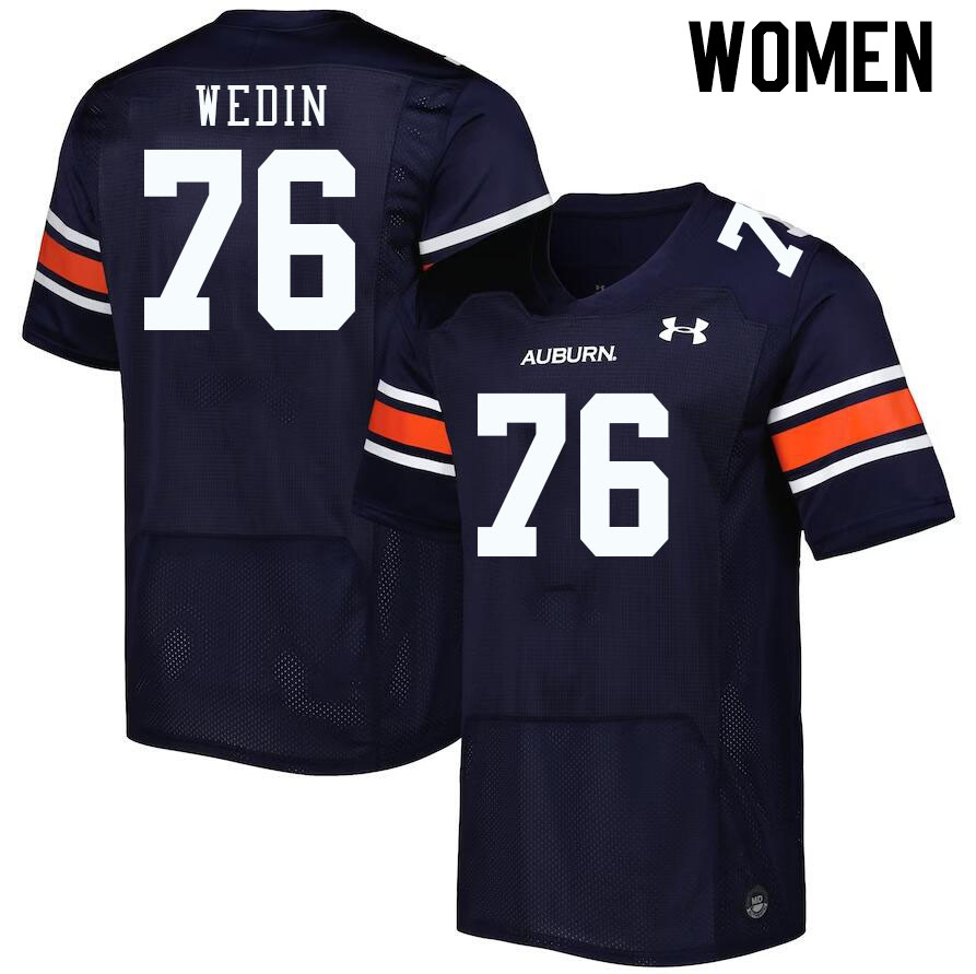 Women #76 Clay Wedin Auburn Tigers College Football Jerseys Stitched-Navy - Click Image to Close